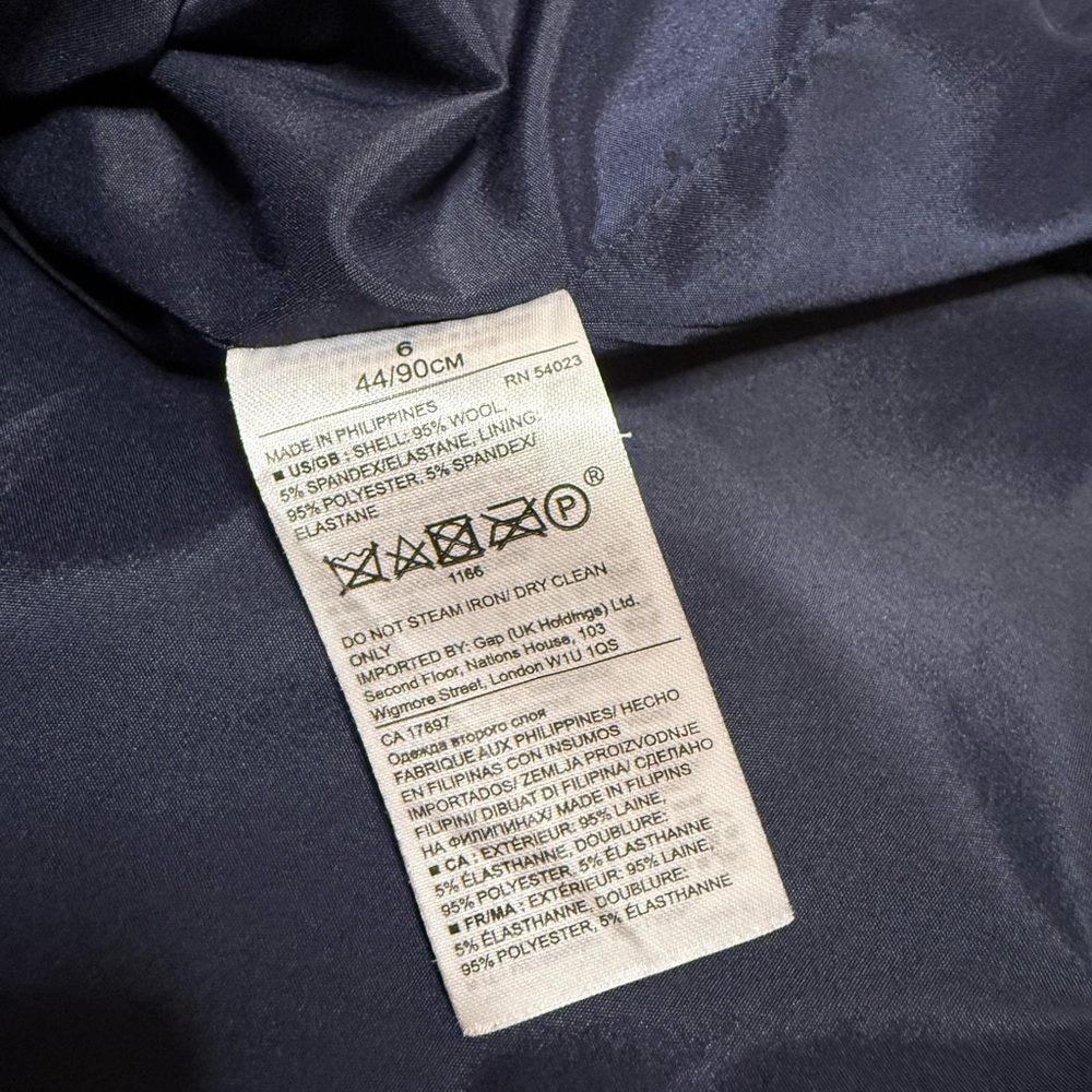 Banana Republic Blue Side Tie Wool Blazer - Picture 5 of 5